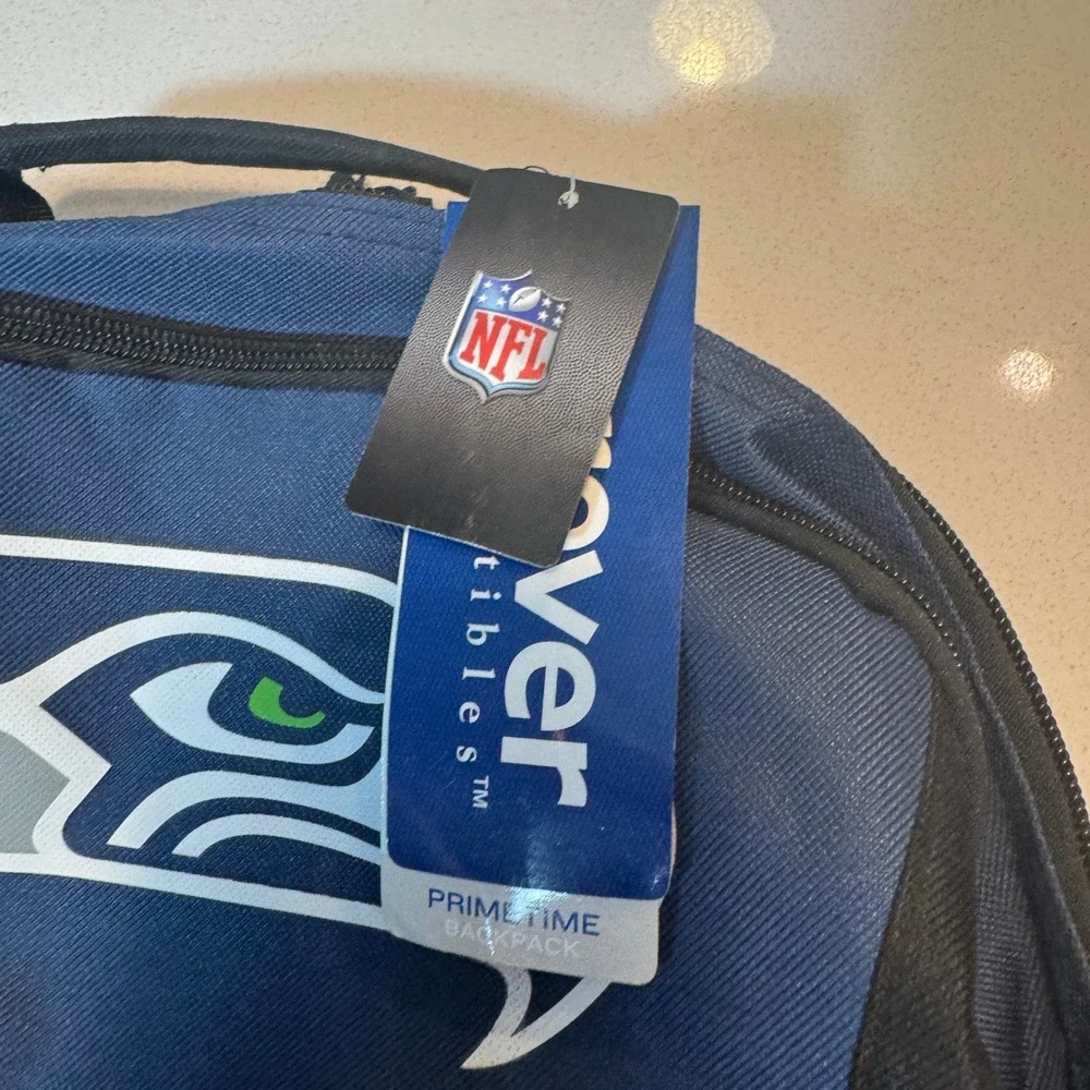 NFL Seattle Seahawks Backpack Forever Collectibles Prime Time Navy Blue NWT
